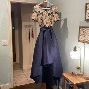 Navy and Gold Homecoming/Prom Dress